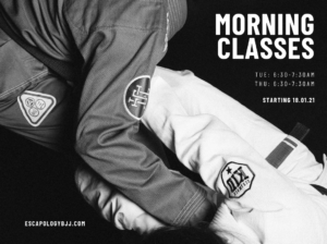 Morning BJJ classes at Escapology BJJ in Cambridge