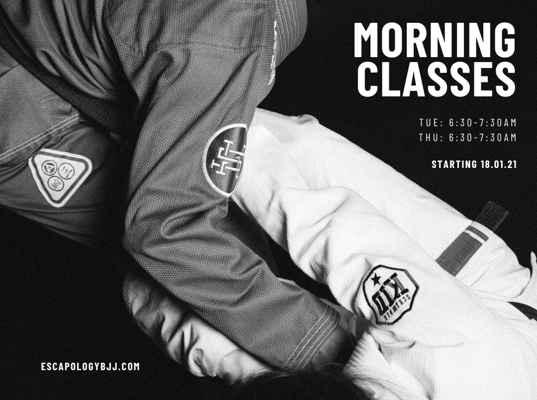 Morning BJJ classes at Escapology BJJ in Cambridge